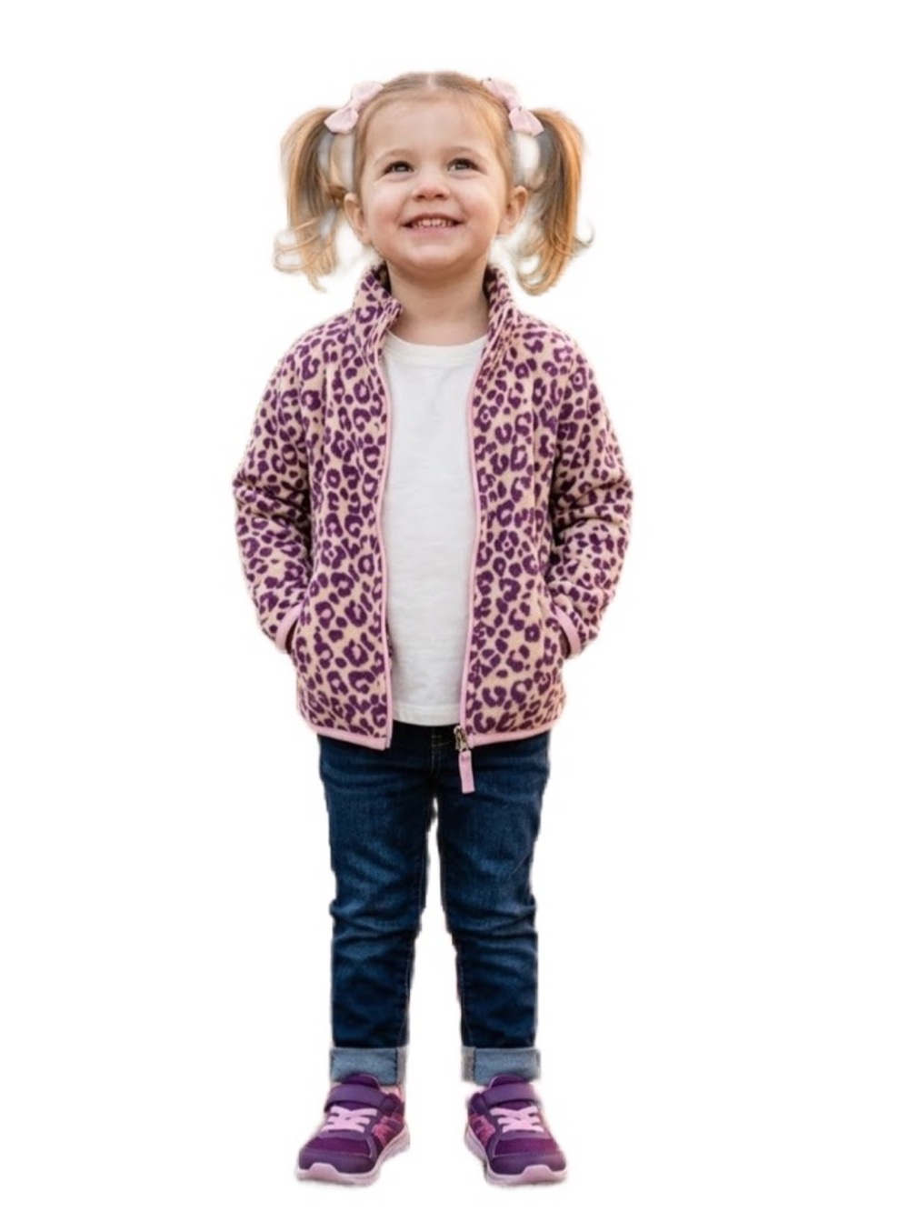Purple and Pink Animal Print Jacket 2 Toddler